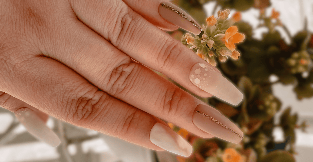 Embrace Effortless Elegance with Barely Beige Marble Luxury Press-On Nails