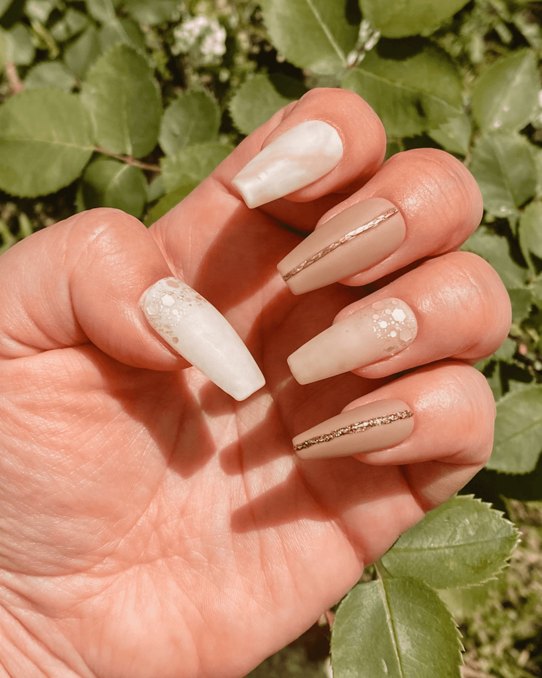 Barely Beige Marble Nails Luxury Press-Ons