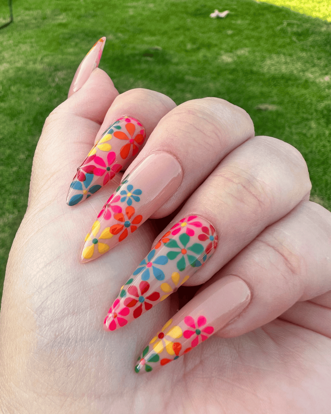 Flower Press-On Nails